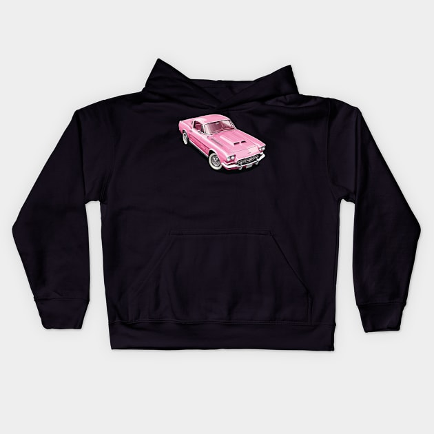 Pink Classic Barbie Car Kids Hoodie by VENZ0LIC